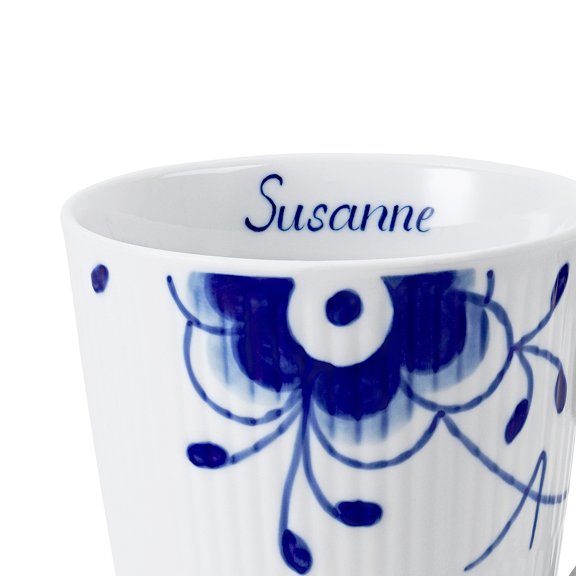 A zoom image of the Blue Fluted Mega Bespoke Mugs 37 cl